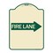 Signmission Fire Lane Right Arrow Heavy-Gauge Aluminum Architectural Sign, 24" x 18", TG-1824-24391 A-DES-TG-1824-24391 - alternate 1